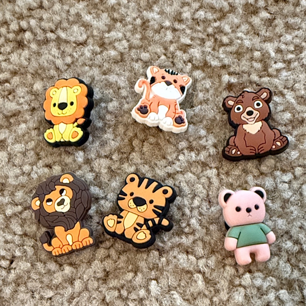 Lions and Tigers and Bears, Oh my! Crocs shoe charms set